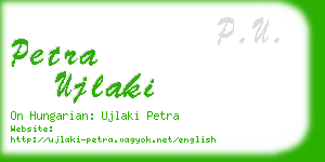 petra ujlaki business card